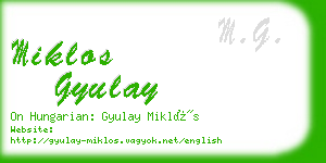 miklos gyulay business card